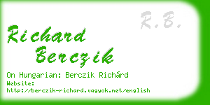 richard berczik business card